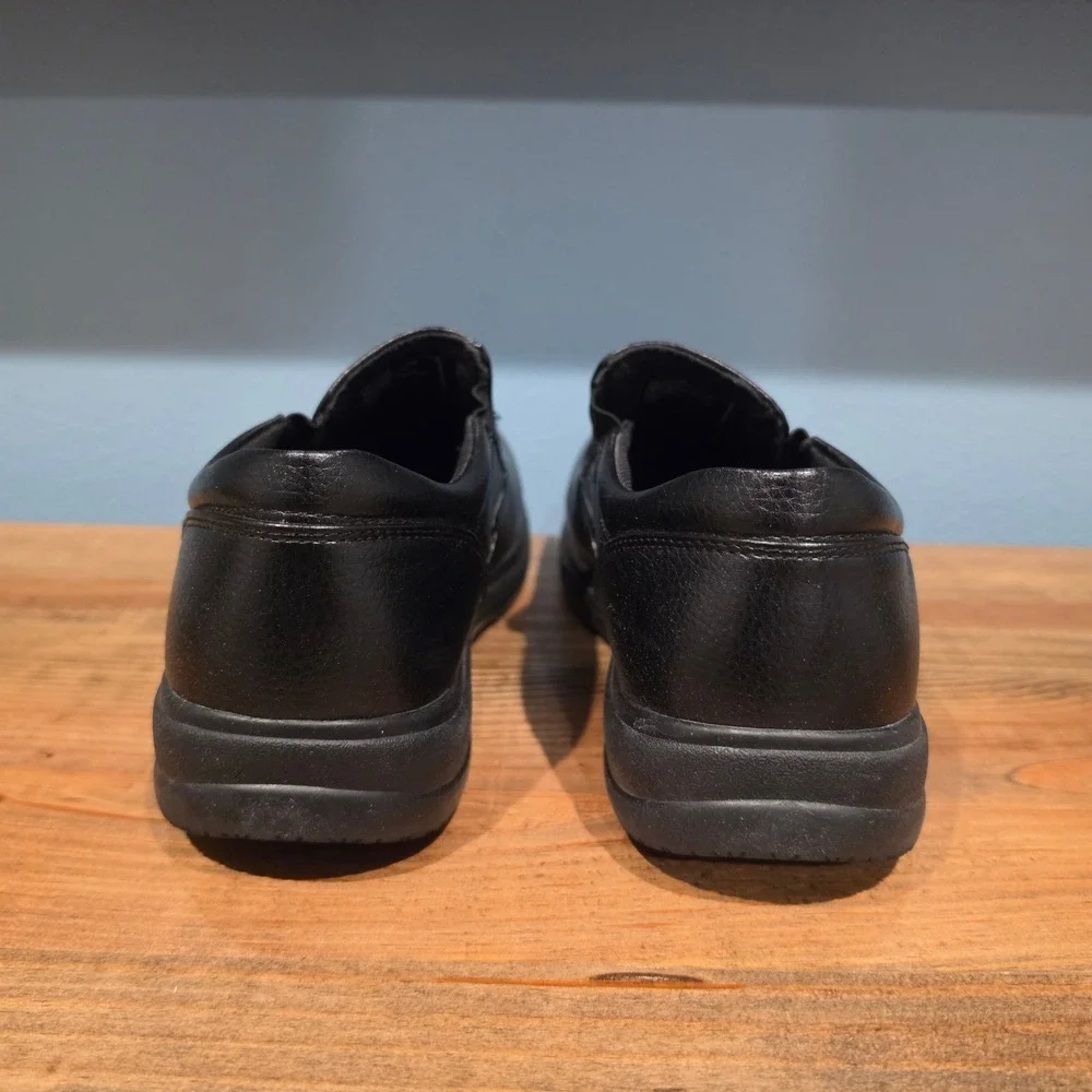 Deer Stags Mens Manager Vega Slip On Work Shoes Black Non Slip Memory Foam Sz 13